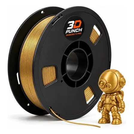 Carretel de filamento dourado Silk 3D Punch