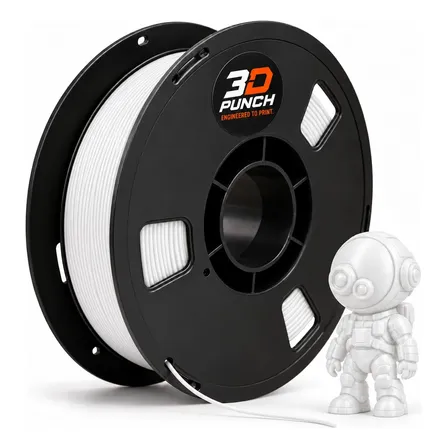 Carretel de filamento branco 3D Punch